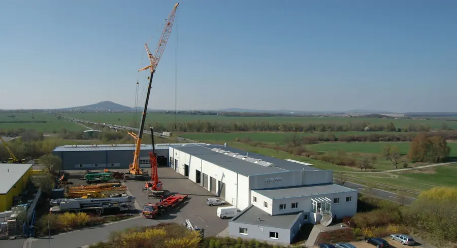 Firmengelände der Kran-Service Hartmann GmbH in Görlitz